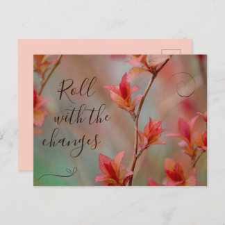 Herbstfarben Jahreszeiten verändern sich und so ma Postkarte