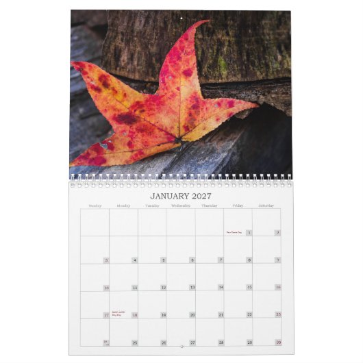 Herbstfarben Kalender (Jan 2027)