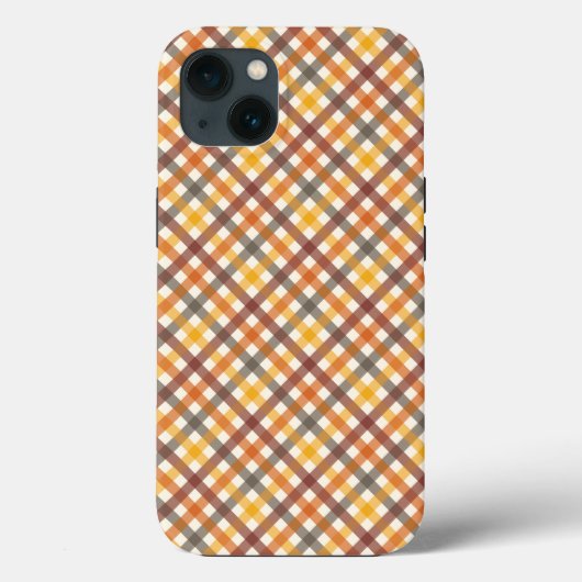 Herbstfarben Kariert Case-Mate iPhone Hülle (Rückseite)