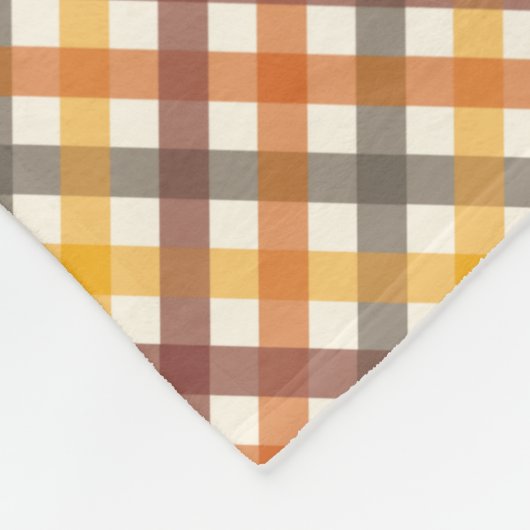 Herbstfarben Kariert Fleecedecke (Ecke)