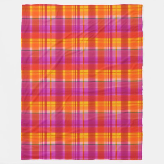 Herbstfarben Kariert Fleecedecke (Vorderseite)