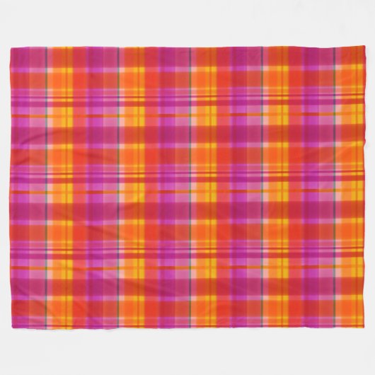 Herbstfarben Kariert Fleecedecke (Vorderseite (Horizontal))