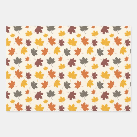Herbstfarben Kariert Geschenkpapier Set (Vorderseite 3)