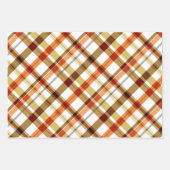 Herbstfarben Kariert Geschenkpapier Set (Vorderseite 3)