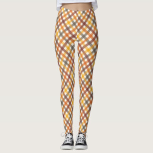 Herbstfarben Kariert Leggings