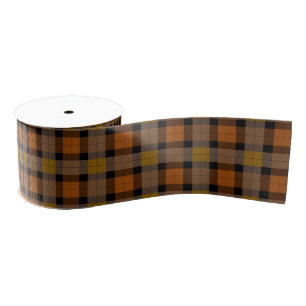 Herbstfarben Kariert Ripsband