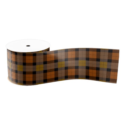 Herbstfarben Kariert Ripsband (Spule)