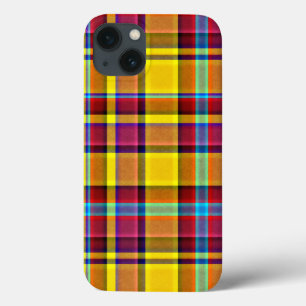 Herbstfarben Kariert Tartan iPhone 13 Hülle