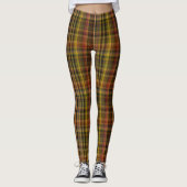 Herbstfarben Karierte Leggings (Vorderseite)