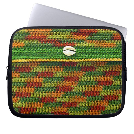 Herbstfarben Kunsthandwerkskreuz-Elektronik-Bag Laptopschutzhülle (Vorderseite)