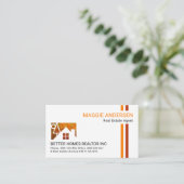 Herbstfarben Landschaftslinien real Visitenkarte (Stehend Vorderseite)