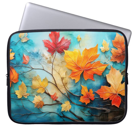 Herbstfarben Laptopschutzhülle (Vorderseite)