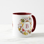 Herbstfarben, Leafs Circle Illustration Tasse (VorderseiteRechts)