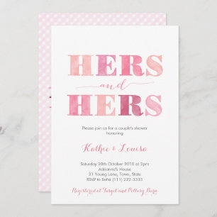 Herbstfarben Lesbische Schwule Paare Dusche Einladung