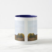Herbstfarben Lone Cottonwood Tree Impressionistisc Tasse (Zentrum)