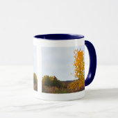 Herbstfarben Lone Cottonwood Tree Impressionistisc Tasse (VorderseiteRechts)