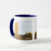 Herbstfarben Lone Cottonwood Tree Impressionistisc Tasse (Vorderseite Links)