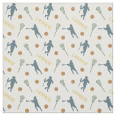Herbstfarben Male Lacrosse Player-Muster Stoff (Muster)