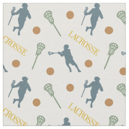 Herbstfarben Male Lacrosse Player-Muster Stoff