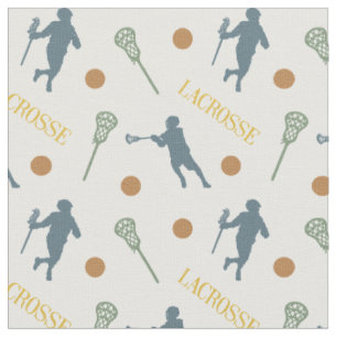 Herbstfarben Malerisches Lacrosse-Spielermuster Stoff