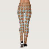 Herbstfarben männliche Truthühner geblasener Schwa Leggings (Rückseite)