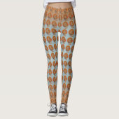 Herbstfarben männliche Truthühner geblasener Schwa Leggings (Vorderseite)