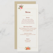 Herbstfarben Menü Wasserfarben Menükarte (Vorne/Hinten)