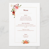 Herbstfarben Menü Wasserfarben Menükarte (Vorderseite)