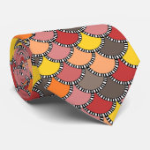 Herbstfarben Mermaid-Skalenmuster Krawatte (Gerollt)