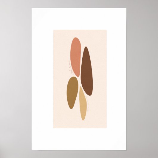 Herbstfarben/minimalistisches abstraktes Poster (Vorne)