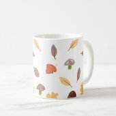 Herbstfarben mit Blätter und Pilzen Kaffeetasse (VorderseiteRechts)