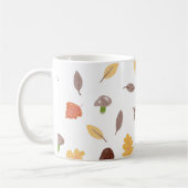Herbstfarben mit Blätter und Pilzen Kaffeetasse (Links)
