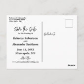 Herbstfarben mit Blumen Hochzeitsstimmung retten D Postkarte (Rückseite)