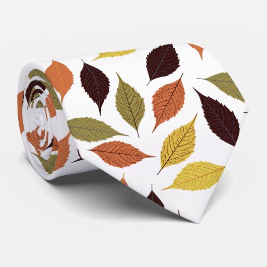 Herbstfarben Muster Krawatte (Gerollt)