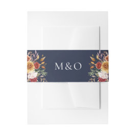 Herbstfarben Navy Blue Einladungsbanderole