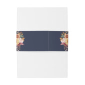 Herbstfarben Navy Blue Einladungsbanderole (Rückseitenbeispiel)