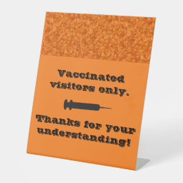 Herbstfarben Nur Pedestal-Zeichen geimpft Sockelschild