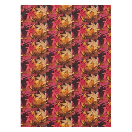 Herbstfarben-Orange verlässt Erntedank Tischdecke (Vorderseite)