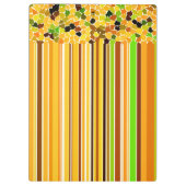 Herbstfarben orangefarbener Apfelgrün-Kaffee Klemmbrett (Rückseite)