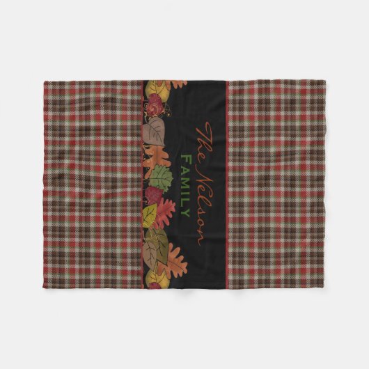 Herbstfarben-personalisierte Fleece-Decke Fleecedecke (Vorderseite (Horizontal))