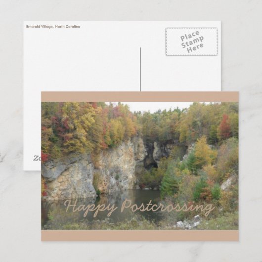 Herbstfarben Postüberqueren Postkarte (Vorne/Hinten)