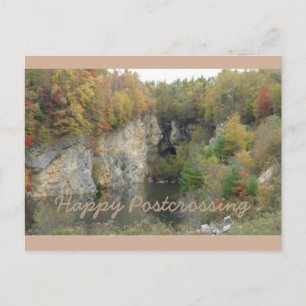 Herbstfarben Postüberqueren Postkarte