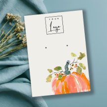Herbstfarben-Pumpkin-Logo-Anzeige