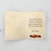 Herbstfarben Pumpkin Patch Happy Birthday Karte (Innenseite)