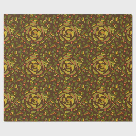 Herbstfarben quiggles Muster Geschenkpapier (Flach)