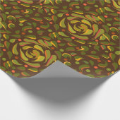 Herbstfarben quiggles Muster Geschenkpapier (Ecke)