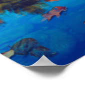 Herbstfarben reflektieren in einem Fluss in Vermon Poster (Ecke)