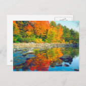 Herbstfarben reflektieren in einem Fluss in Vermon Postkarte (Vorne/Hinten)