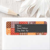 Herbstfarben; Rot, Orange, Braun Patchwork (Insitu)