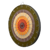 Herbstfarben - Rotes orangefarbenes Gelbbraun Dartscheibe (Vorderseite rechts)